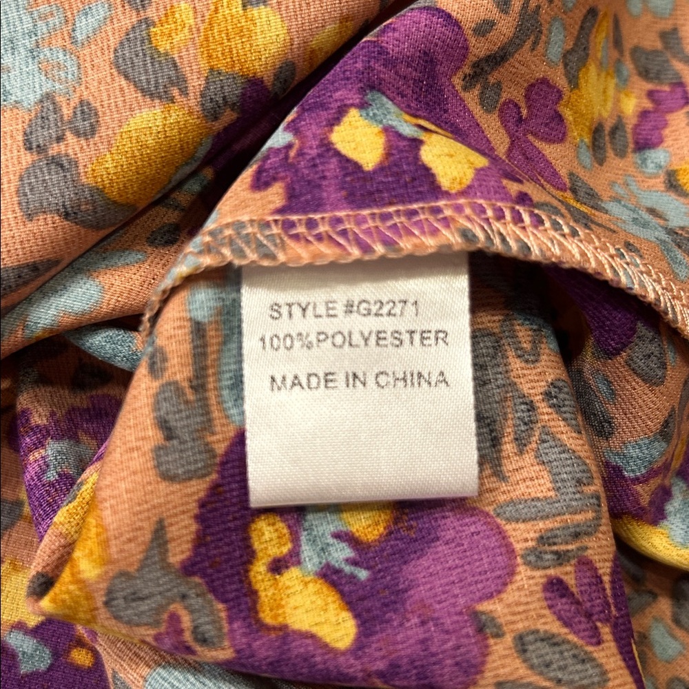 Jodifl Can't Change Purple Ditsy Floral Long Sleeve Feminine Blouse Size Small - Picture 11 of 12